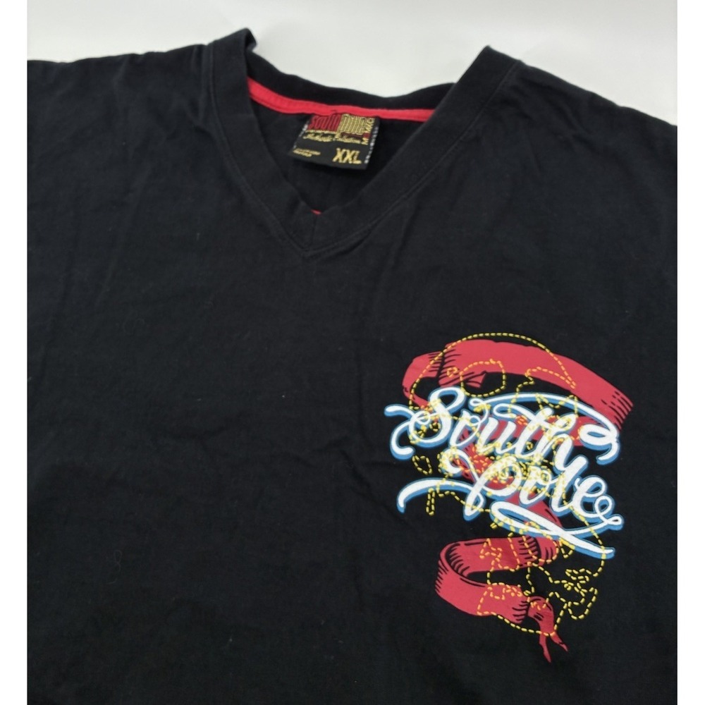 Y2K Southpole Skull Cross Graphic T Shirt Men's XXL Black Streetwear